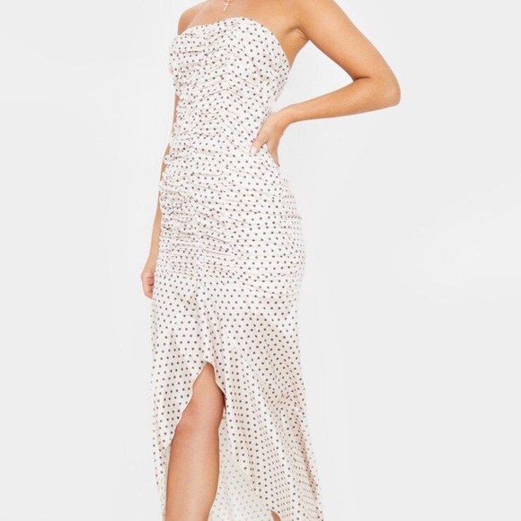 PrettyLittleThing Dresses Pretty Little Things Nude Polka Dot